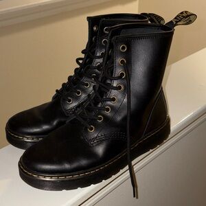 Dr. Martens Black Leather Combat Boots